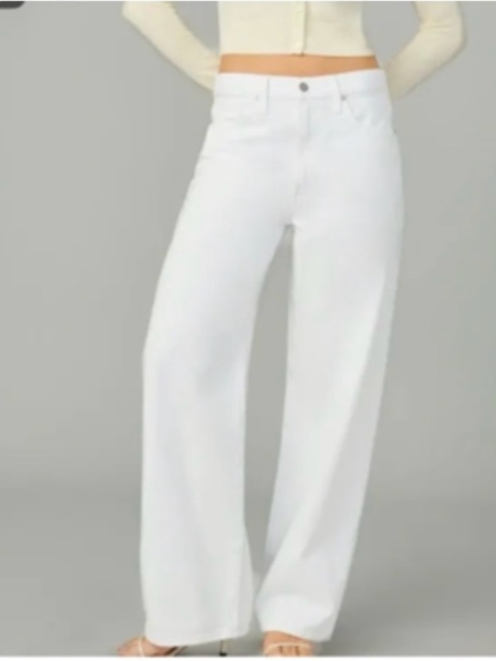 ##651 Joe's Jeans Style Ryan White Wide-Leg High-Rise Jeans. NWT